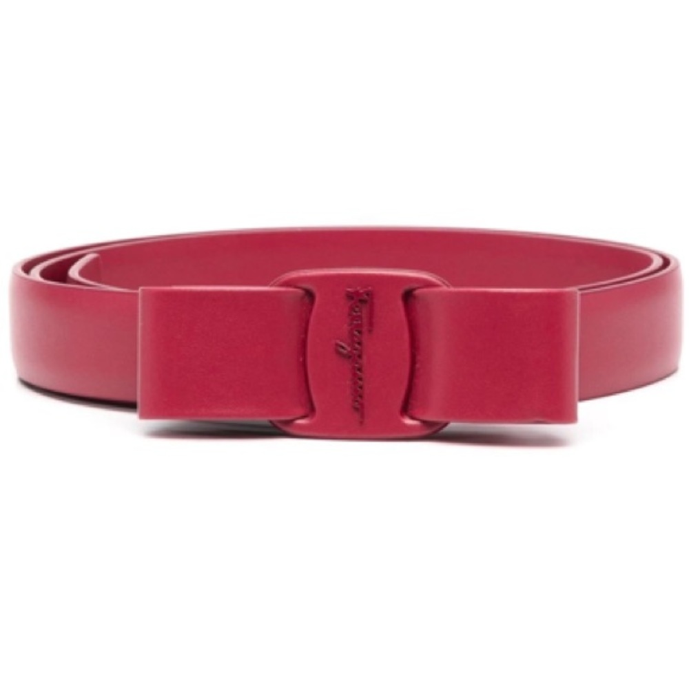 Salvatore Ferragamo Viva Bow Leather Belt 100
